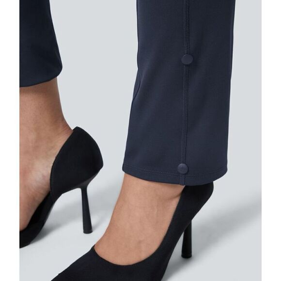 Halara Flex High Waisted Tummy Control Adjustable Hem 7/8 Pant Blue Size Large - Picture 11 of 13